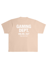 GAMING DEPT. T SHIRT SALMON/WHITE